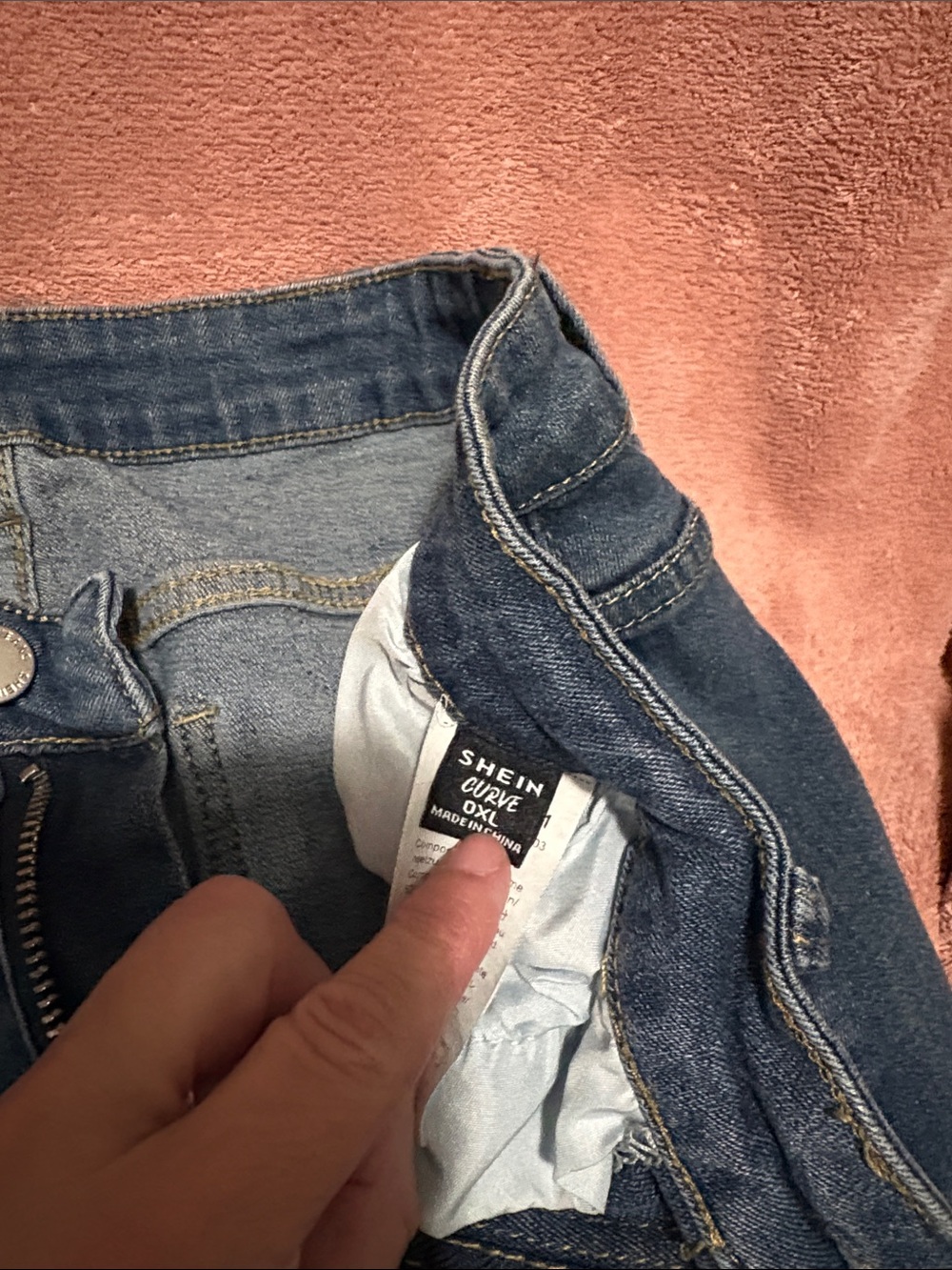 SHEIN Blue Ankle Crop Denim Jeans